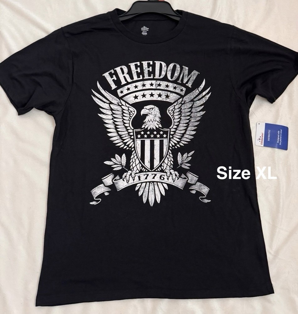 Way to Celebrate Men’s or Unisex 4th of July USA Freedom Eagle Graphic Tee,XL