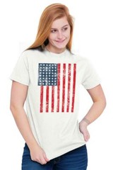 Vintage Distressed United States USA Flag Womens or Mens Crewneck T Shirt Tee
