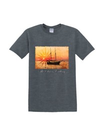 T-Shirt S to 2XL 3XL – sailboat SEA is CALLING yacht sunset beach resort waves