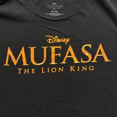 Disney Mufasa The Lion King Graphic T-Shirt Mens XL Black Short Sleeve Cotton