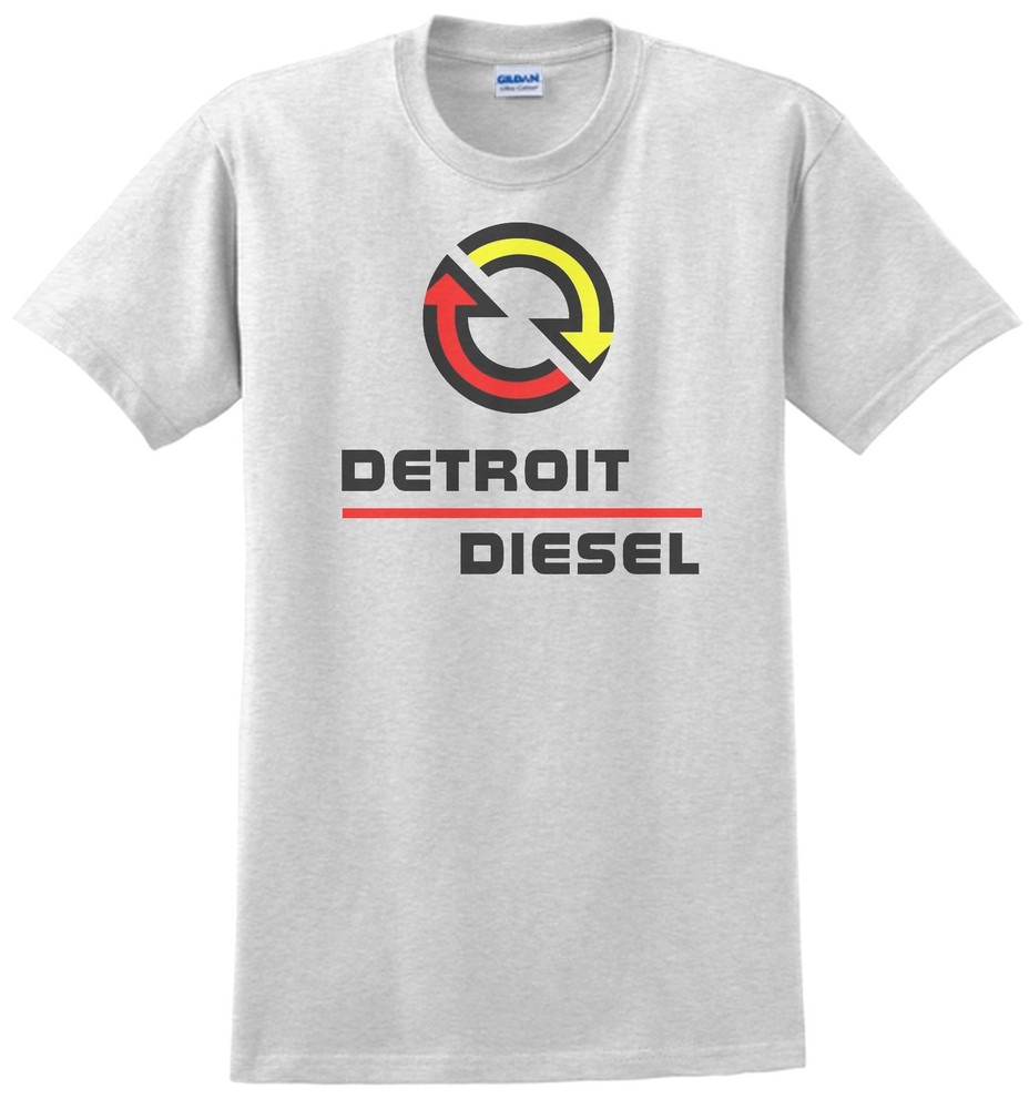 Detroit Diesel T-shirt. White,Gray,Sand,Yellow. Small -XXXL 100% Cotton