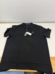 Polo Ralph Lauren Men’s Large Black Cotton Polo Shirt Red Pony Classic Fit