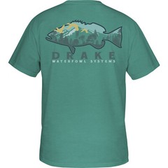 Drake Waterfowl Bass Fishing Tree Line Short Sleeve T-Shirt