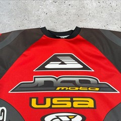 Vintage JNCO Moto Racing Jersey Shirt Y2K Skater Motocross Mens Size XL Red