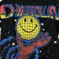 Chinatown Market x Smiley Originals Mens Black Screen Print Graphic Tee Shirt XL
