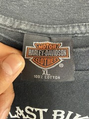 Harley Davidson 1990 Vintage The Last Biker On Earth 3D Emblem Shirt XL Reprint