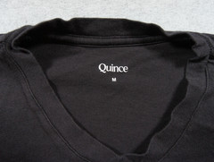 Quince Shirt Mens Medium Black Vneck Tee Short Sleeve Preppy Casual Adult