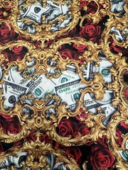 Drill Clothing Mens Baroque Gold Money T Shirt 3XL 4XL 5XL Big Urban