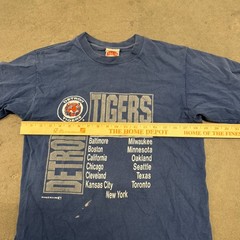 Vintage 80’s Detroit Tigers Single Stitch T Shirt Adult Size L 1989 Nutmeg MLB