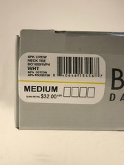 Buffalo by David Bitton Premium White Crew T-Shirts 4 Pack Tag Free Cotton