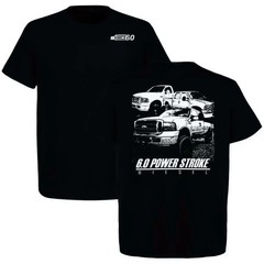 Ford Trucks 6,0 Powers Triple Cars T-Shirt, Car Truck Lover Tee, Top Menswear