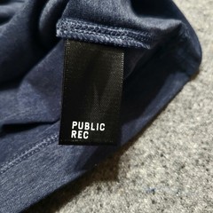 Public Rec Shirt Mens Large Heather Navy Go To Long Sleeve Performance Crewneck