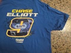 Chase Elliott #9 NAPA Auto Parts Hendrick Motorsports NASCAR T-Shirt Blue Sz XL