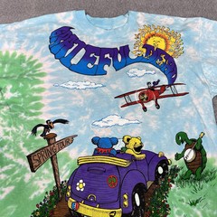 Vintage Grateful Dead Liquid Blue Shirt MINT* Spring Tour AOP Rare Tie Dye RARE