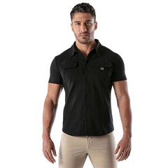 TOF PARIS T-Shirts Short Sleeved Cotton Pique Shirt Black 33