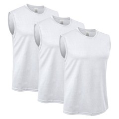 3X Men’s Quick Dry Tank Top Sleeveless Shirts Gym Workout Fitness Sports Running