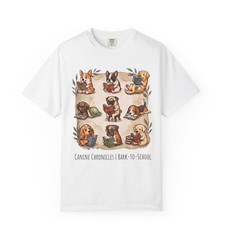 Funny Dog Reading Shirt Cute Dogs with Books Graphic Book Lover Animal Tee