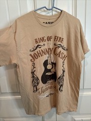 Johnny Cash T Shirt Ring Of Fire Guitar Nashville Tennessee Medium
