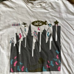 90s NYC Skyline Vintage Single Stitch Graphic Tee Gold Toe Advertisement Hanes