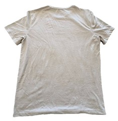 Marine Layer Mens Pattern Textured Stripe Tee Beige Small Pilling On Back Bottom