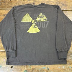 2007 Front Line Assembly Fall Out Tour Band Long Sleeve Shirt Size Medium Brown