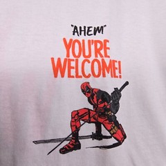 Marvel Deadpool T Shirt MENS XL White CASUAL Comics Retro MOVIE Disney tee NWT