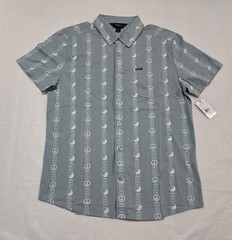 RVCA Mens Balance Stripe Button Up M Medium NWT $66