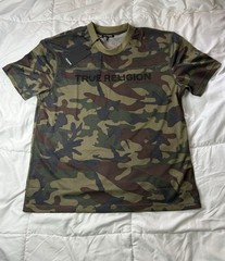 True Religion Camo Mesh Breathable Double-Sided Graphic Tee Men’s M