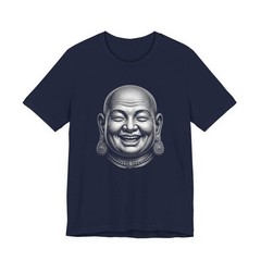 Laughing Buddha Head T-Shirt | Happy Buddhist Zen Unisex Graphic Unisex Tee