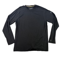 Smartwool Base Layer Mens XL Black Merino Wool Long Sleeve Crew Neck Shirt