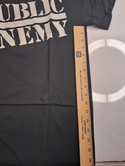 Public Enemy Logo T-Shirt Men’s Small Black 100% Cotton Band Tee Gildan Short