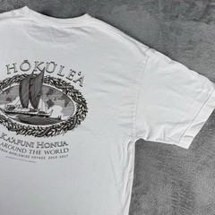 RARE Hokulea Malama Honua World Wide Canoe Voyage Men’s Medium White Shirt