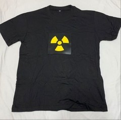 Hazardous Mens EL Flashing Sound Activated LED Light Up Music Festival TShirt XL