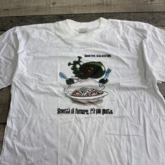 Vintage White Single Stitch T-Shirt Sheep 90s Retro Print Mens Large