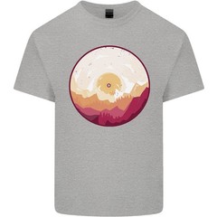 Vinyl Landscape Record Mountains DJ Decks Mens Light Cotton T-Shirt
