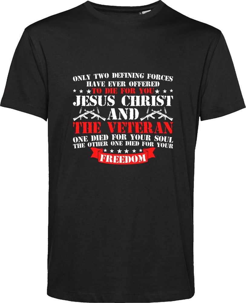 Jesus Christ And The Veteran T Shirt Remembrance Day Veterans UK Armed Force Top