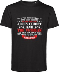 Jesus Christ And The Veteran T Shirt Remembrance Day Veterans UK Armed Force Top