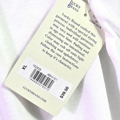 Lucky Brand GRATEFUL DEAD Mens Shirt XL White Lightning Skull Casual NWT