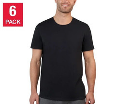New Kirkland Signature Men’s Crew Neck Tee, 6-pack – Choose Your Color & Size.