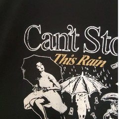 Outrank Men’s Black T-shirt Size 2XL, “Can’t Stop This Rain” Raining Money Print