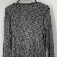 Rock & Republic Thermal Henley Top Shirt Black Marl XL 3962 Mens GUC