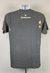 Tito’s Vodka Heart I Love Music T Shirt Mens Large Poly cotton Blend Spotted