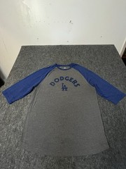 LA Dodgers T Shirt Adult Large Genuine Merchandise cotton Blue Gray Baseball MLB