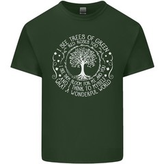 Trees What a Wonderful World Environment Mens Light Cotton T-Shirt