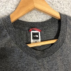 The North Face T Shirt Mens M Medium Grey Spellout Logo Walking Hiking Outdoors