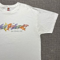 Vintage Fruit Of The Loom Bar Harbor Maine Dolphin Shirt XL Nature Graphic Tee