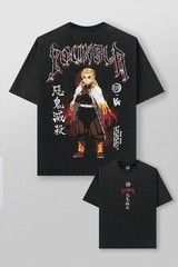 YOUNGLA 4266 DEMON SLAYER KIMETSU NO YAIBA CHARACTER TEES- FLAME HASHIRA -SMALL