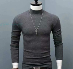 Mens Turtle Neck Sweater T-Shirt Tee Extra Soft Tops Winter Warm Size S-5XL Gift