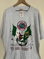 Vintage 1994 World Cup USA Mexico Vs Brazil Finals T-Shirt Rare 2XL Nutmeg NWT