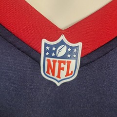 Nike Houston Texans NFL Jersey Men Large Blue Red On Field Football Hopkins #10
